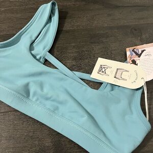 Women's XS Light Blue Blogilates Crisscross Bra